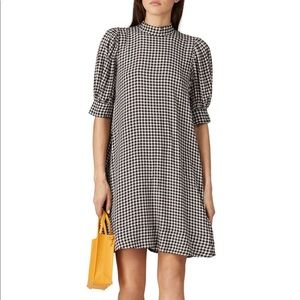 NWT GANNI gingham mini dress